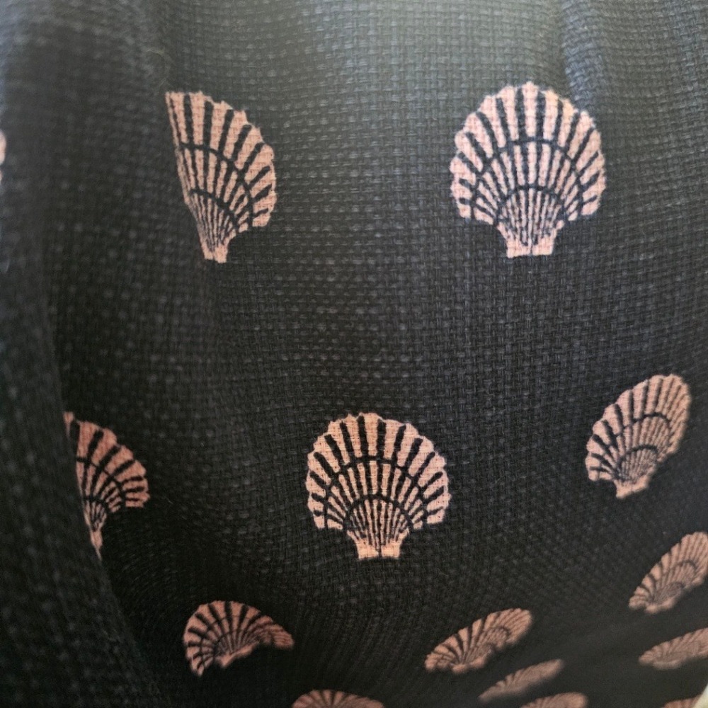 J.Crew Factory Navy Pink Seashell Mini Skirt Size 4 Pockets Summer Coastal - Picture 7 of 8